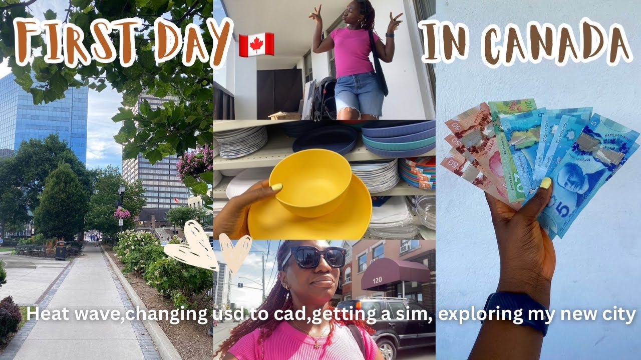 First day in Canada 🇨🇦as a permanent resident: Heatwave, getting a sim and more✨