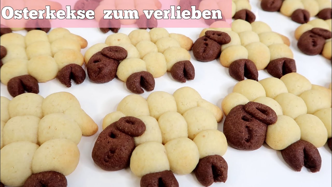 OSTERKEKSE | Sch&auml;fchenkekse ganz einfach backen | 5 Minuten Teig | Fast
