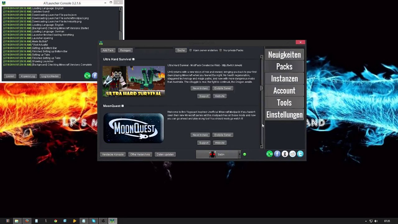 Minecraft Tutorial [German] - Installation von ATLauncher und Modpacks