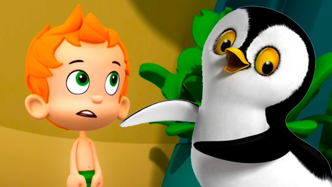 Bubble Guppies save the little penguin. Good mermaids return chick home #BRODIGAMES
