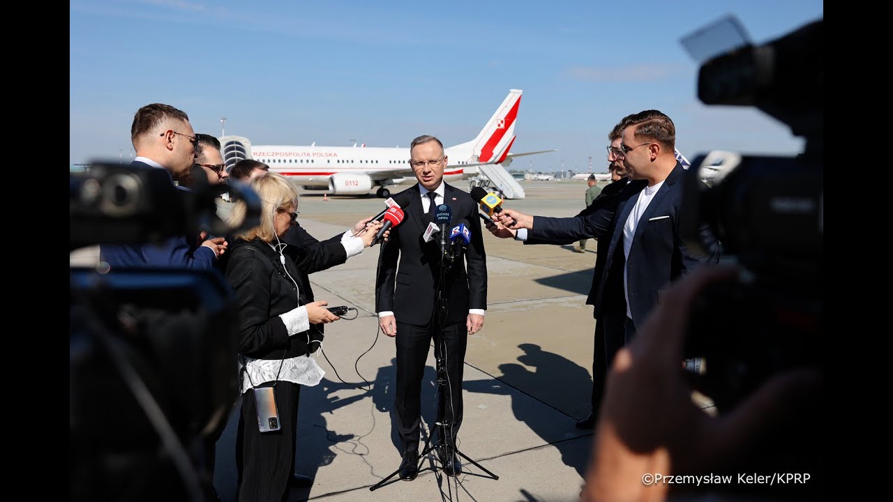 Wypowiedź Prezydenta RP przed wylotem na szczyt do Szwajcarii