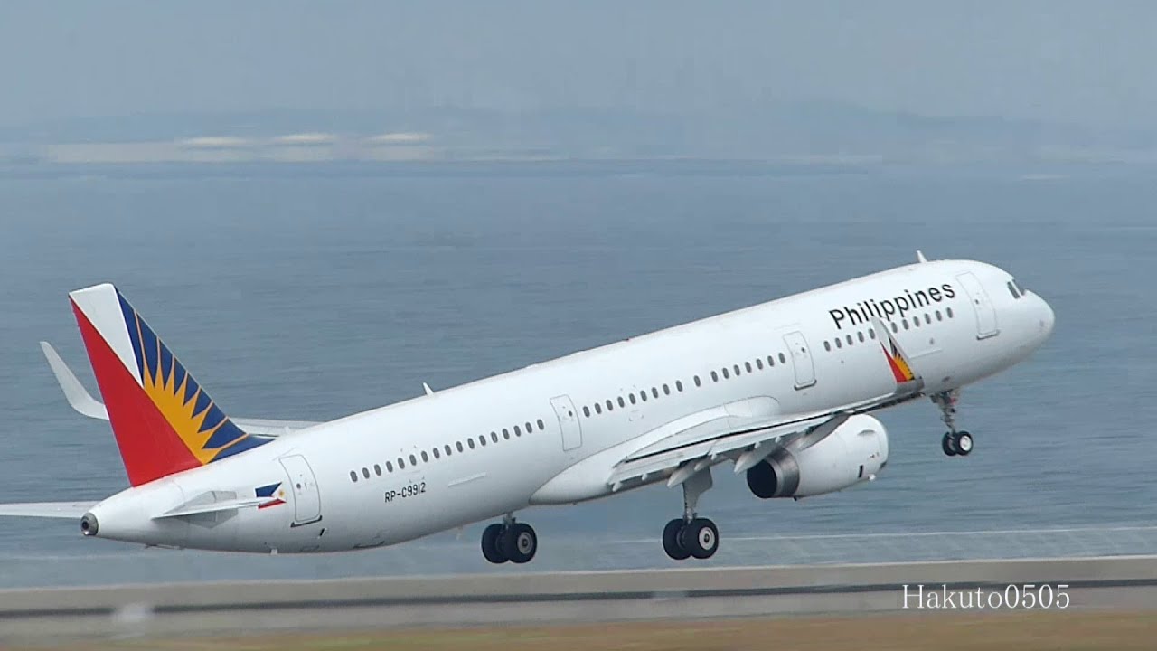Philippine Airlines Airbus A321-231 RP-C9912 Take off at Nagoya