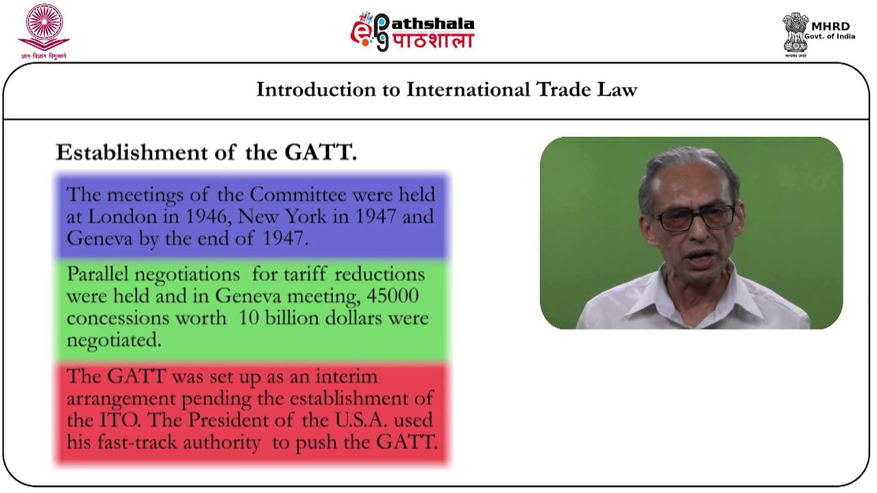 Introduction to international trade law (LAW)