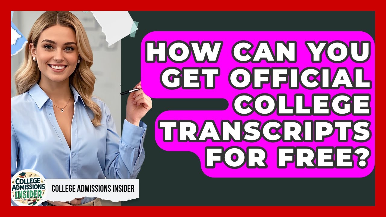 How Can You Get Official College Transcripts For Free? - College Admissions Insider