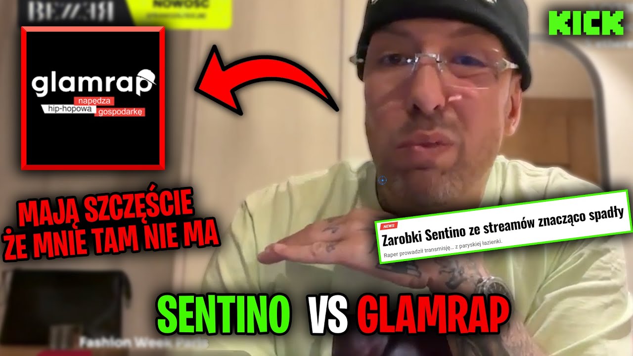 SENTINO VS GLAMRAP | PIERWSZA DRAMA NA KICKU
