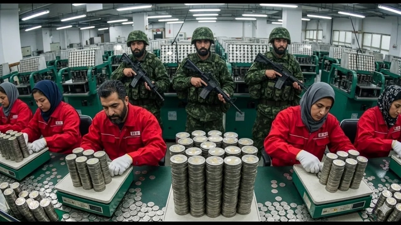 Inside Iran’s Coin Factory: Billions of Iranian Rials Minted (Full Process)