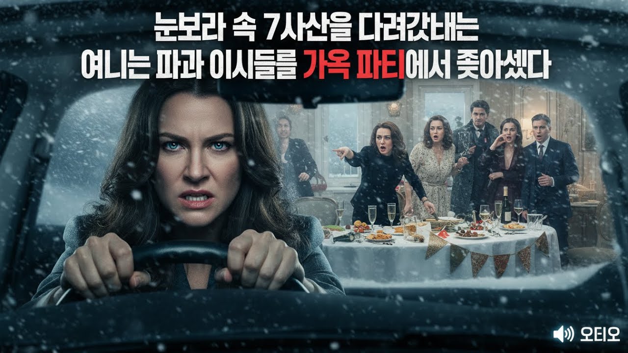 눈보라 속 7시간을 달려갔는데 언니는 나와 아이들을 가족 파티에서 쫓아냈다