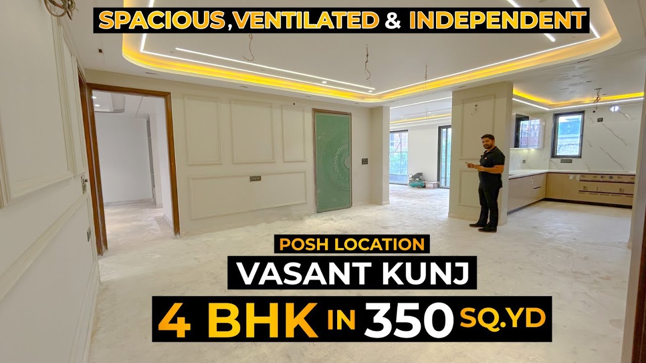 Delhi के Posh Area में 4 BHK Flat In Vasant Kunj | Society Flats In Delhi | 4 BHK In Vasant Kunj |
