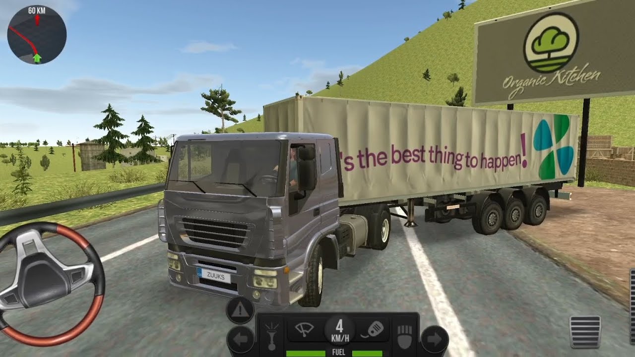 Euro truck drive in cloudy weather ☁️