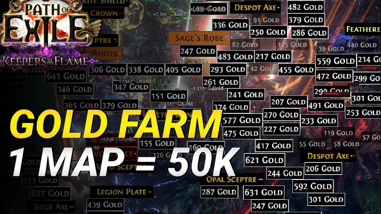 【Path of Exile】Kalguuran Gold Farm | 50K Gold PER Map | 3.27