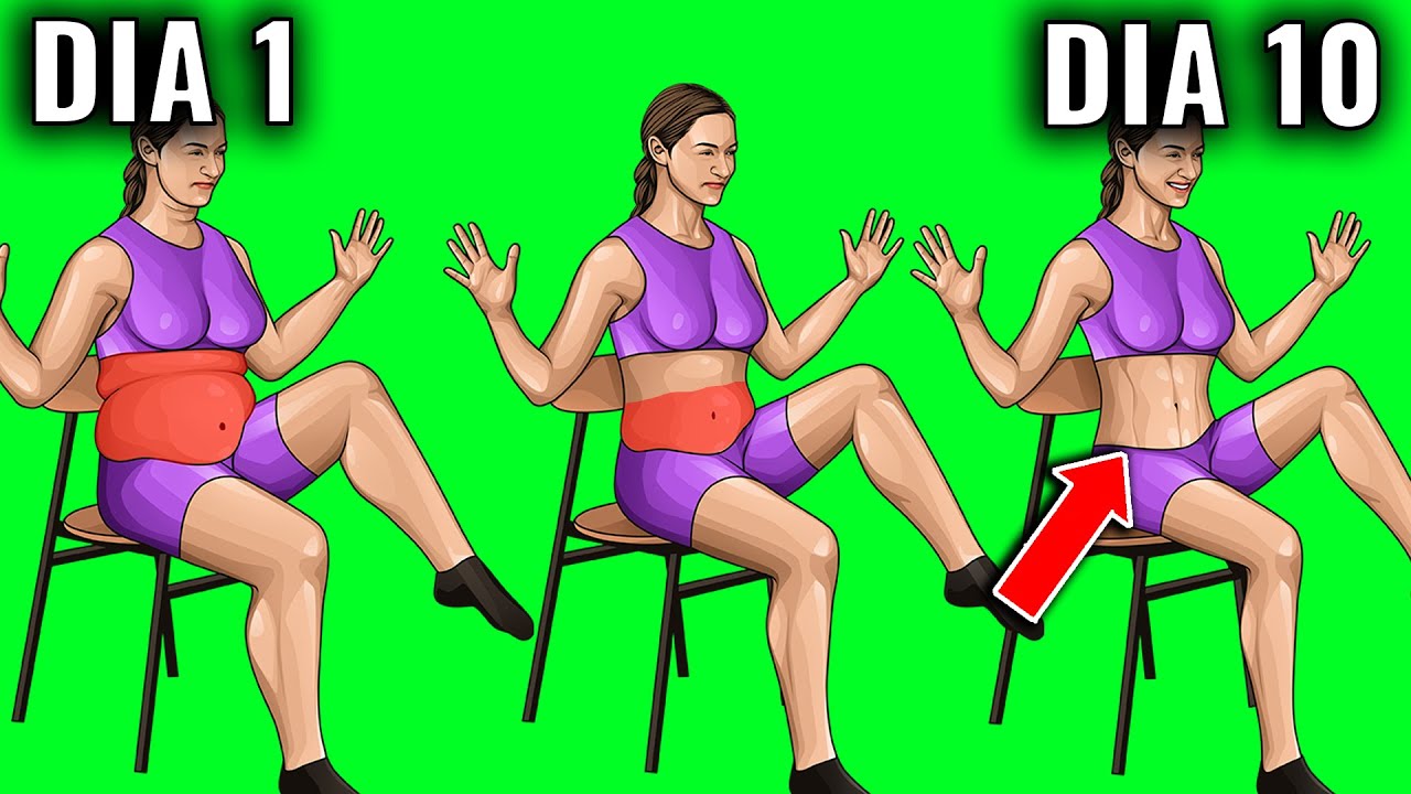 ¡Entrenamiento en Silla de 10 Días Para Abdomen y Muslos!