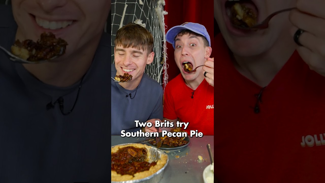 Two Brits try Southern Pecan Pie!