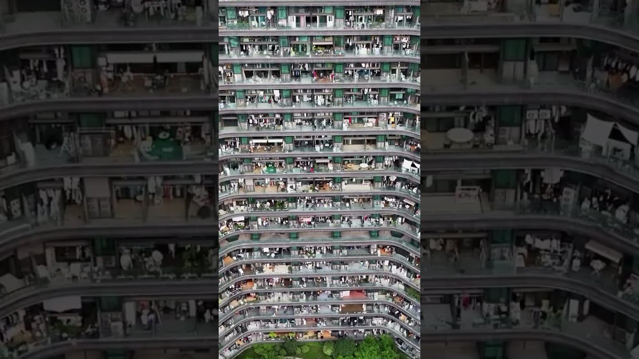 A colossal apartment building in Hangzhou #skyscraper #dronevideo