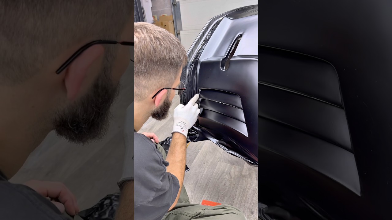 Nissan Gtr satin black wrap