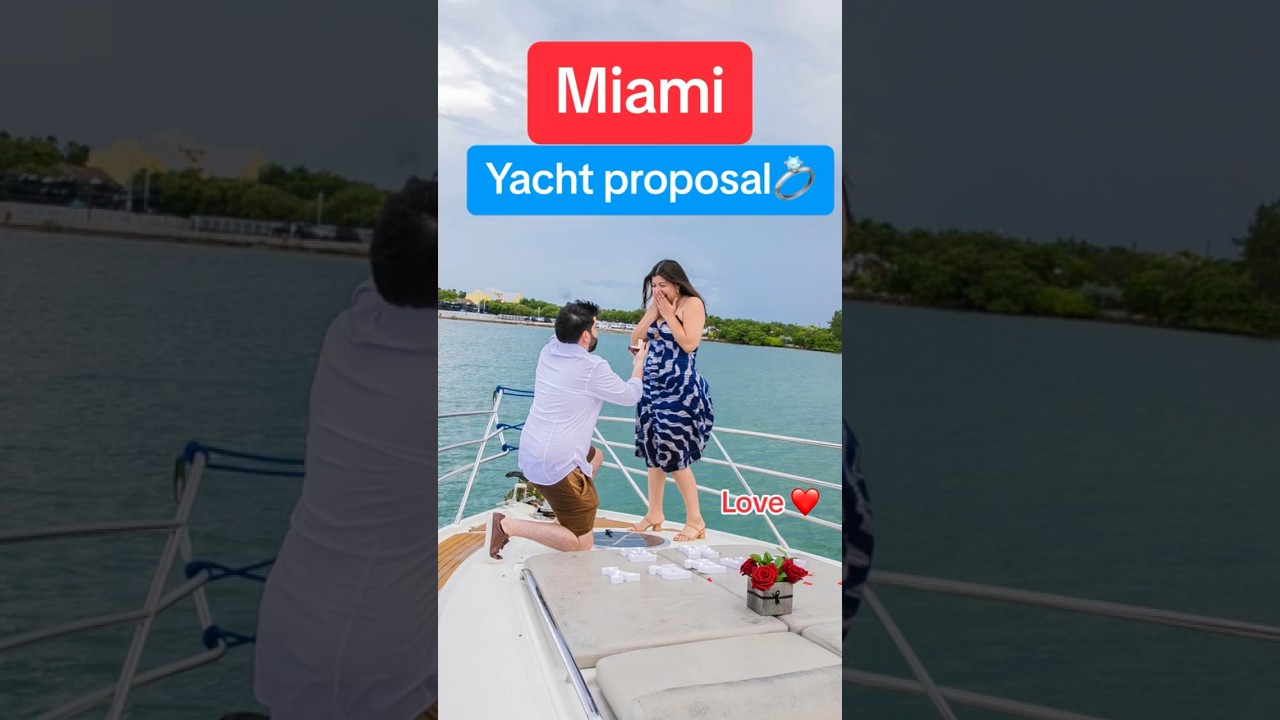 Yacht proposal photographer Miami Tel: +1 5167215385 #miamiphotographer