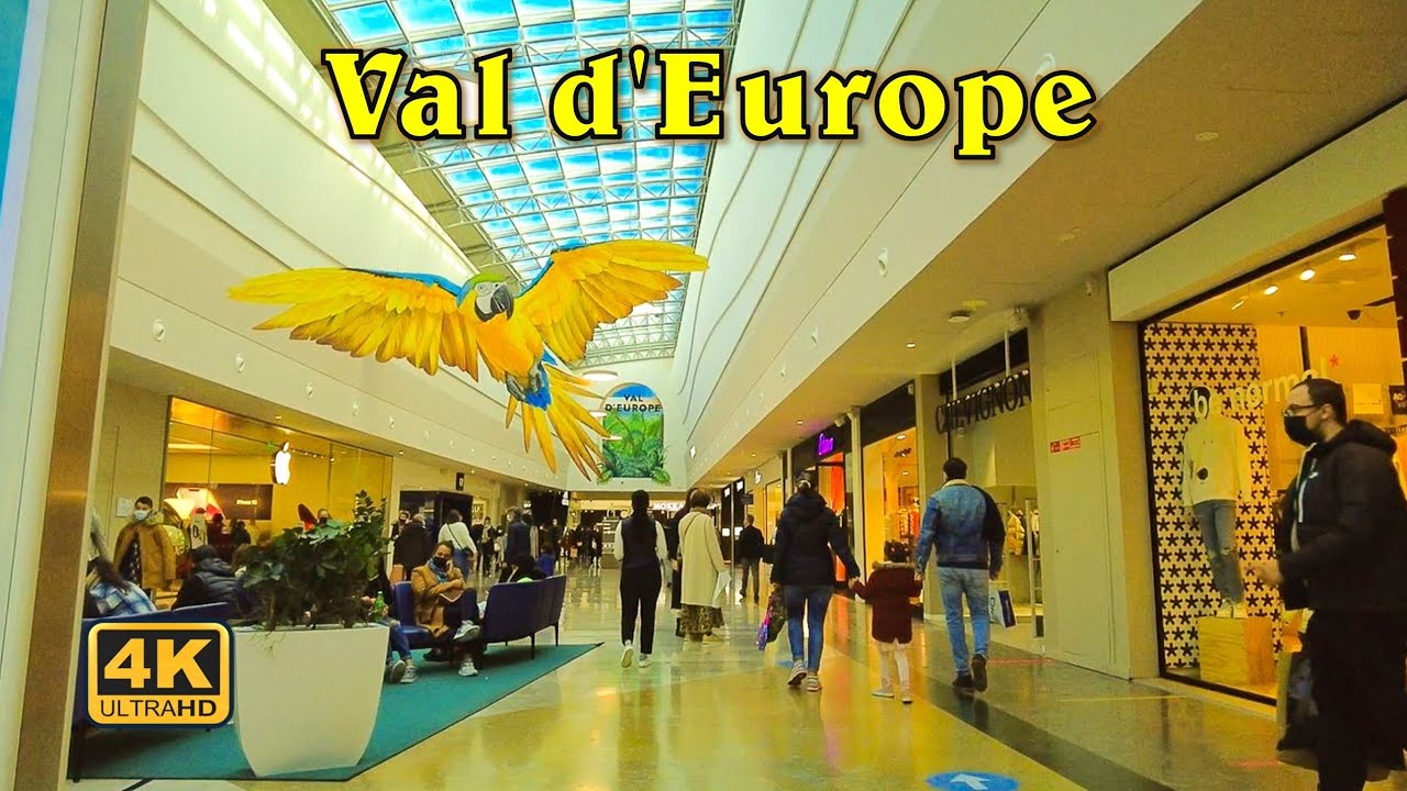 Walking in Val d'Europe, La Vallee Village [4K UHD]