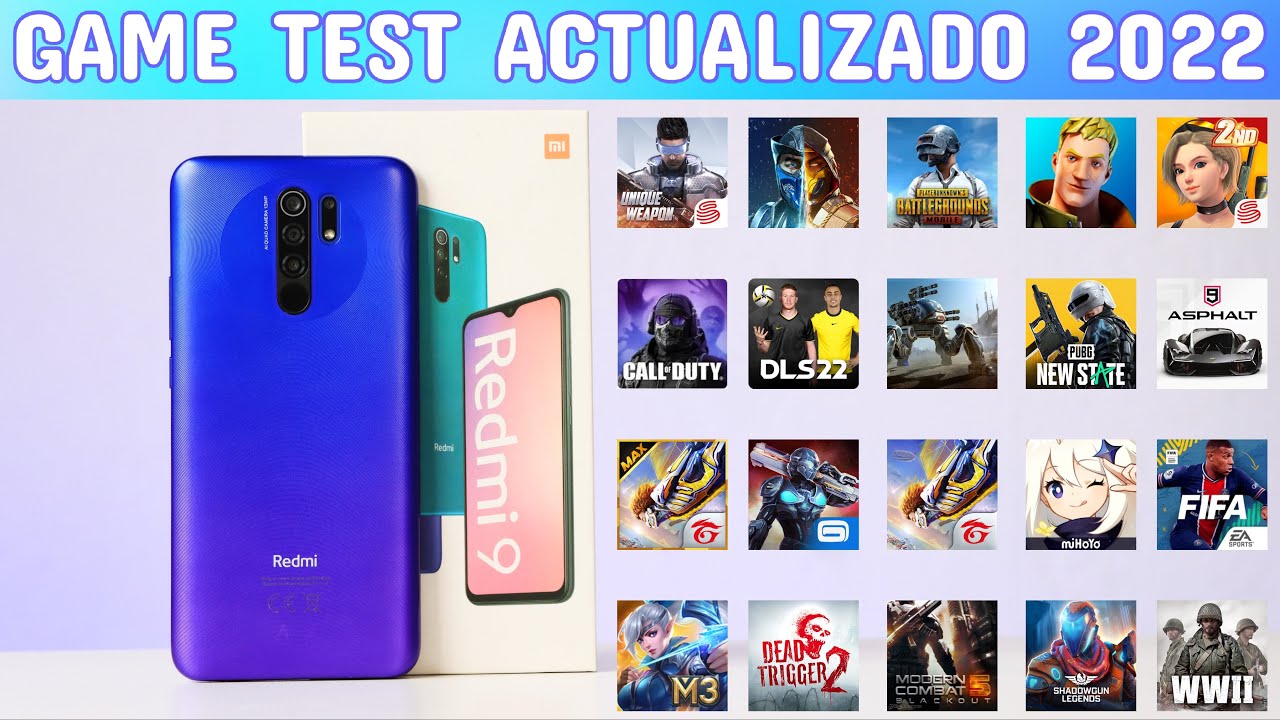 GameTest Actualizado 2022 Xiaomi REDMI 9 4GB/64GB +20 Games Fortnite - PUBG -FREEFIRE- Call of Duty🔥
