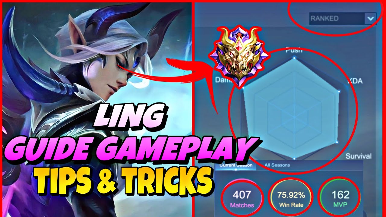 TUTORIAL SOLO RANK TO GLORY GAMEPLAY GLOBAL LING | HARD CARRY WITH 3 BRONZE IN THE TEAM | S28 - MLBB