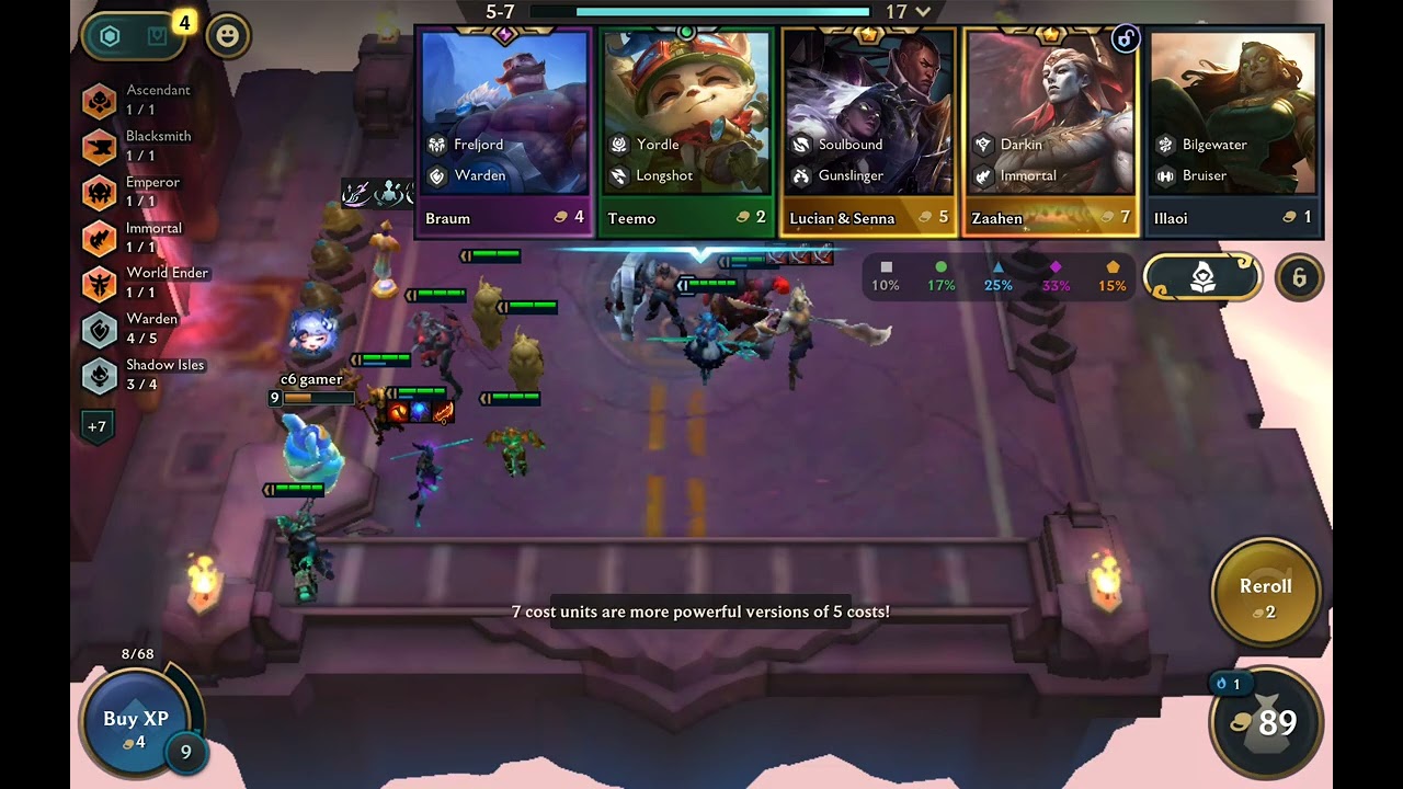 Using all 7 cost champions against ⭐⭐⭐