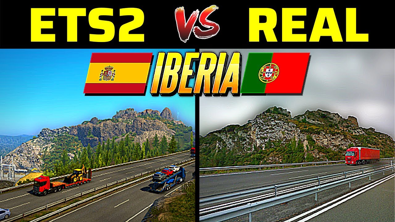 Iberia DLC vs Real Life | ETS2 Iberia DLC Rocks & Vegetation vs Real Life Locations | Iberia Map DLC