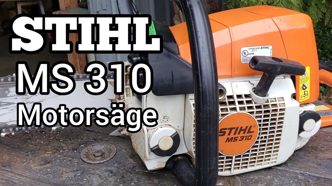 Stihl MS310 Motorsäge (бензопила) Обзор, работа и резка!