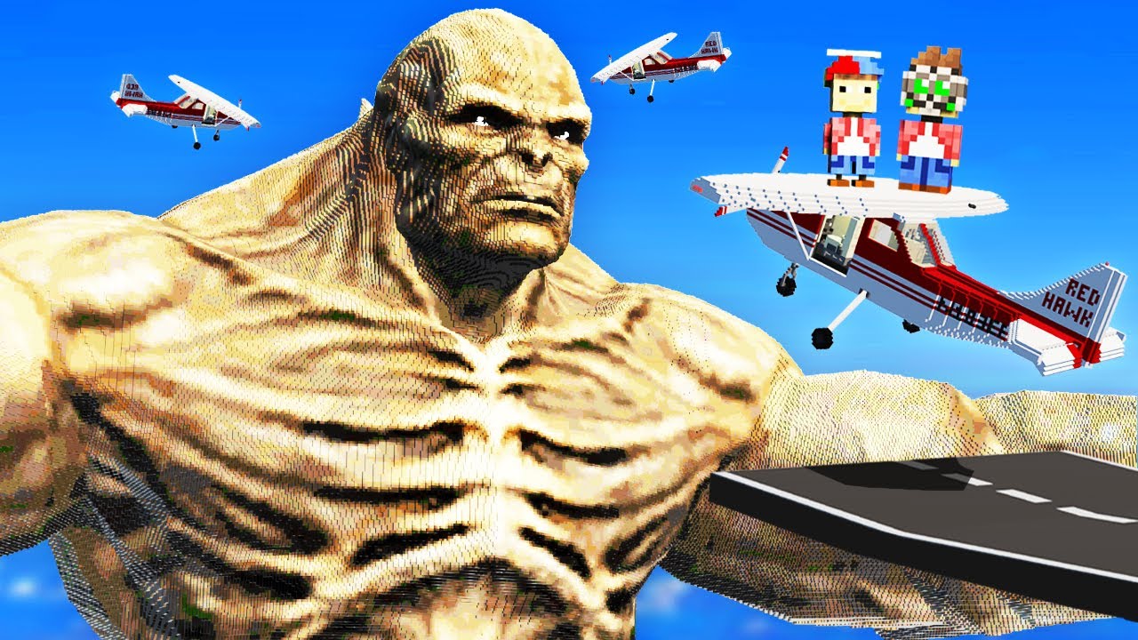 We Crash PLANES into Marvel Abomination... (Teardown Mods)