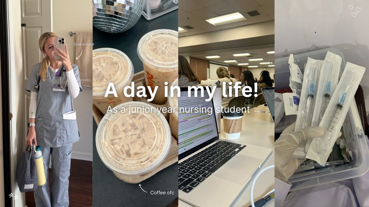 a day in my life *as a junior year nursing student!* | skills, clinical, studying, & more!