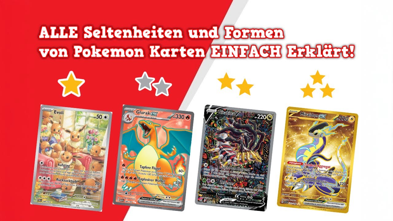 ALLE Seltenheiten und Formen von Pokemon Karten EINFACH erklärt!