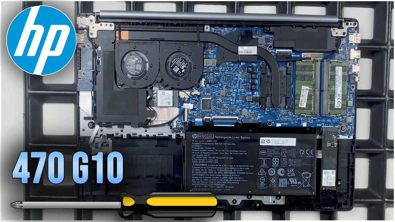 HP 470 G10 von Innen - RAM, SSD, Akku, Lüfter wechseln