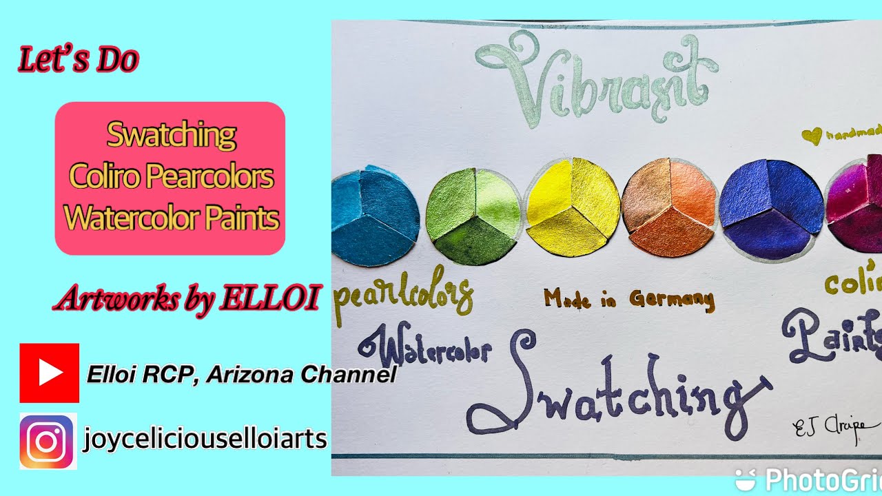 Swatching Coliro Pearcolors Watercolor Paints (Vibrant)