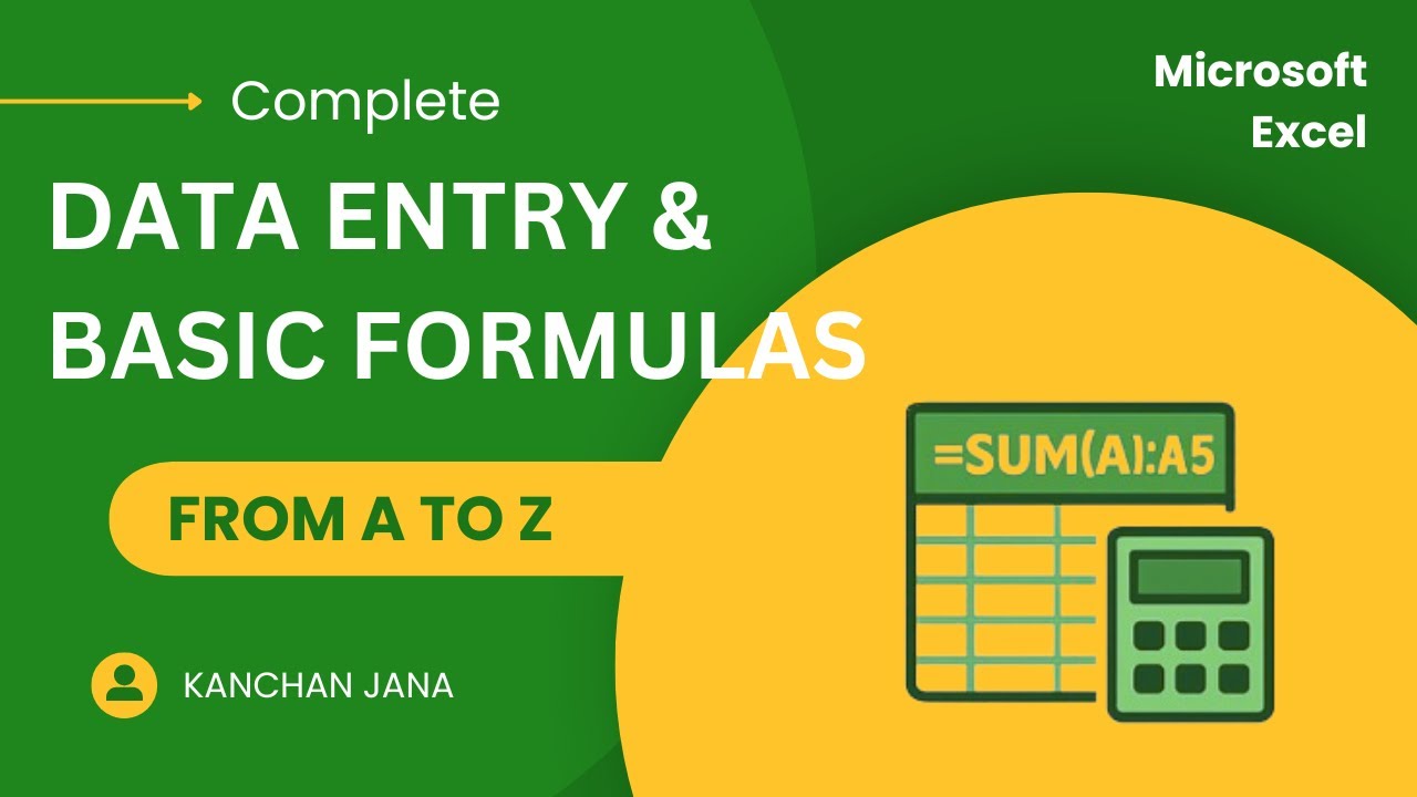 Data entry & Basic formulas | Excel
