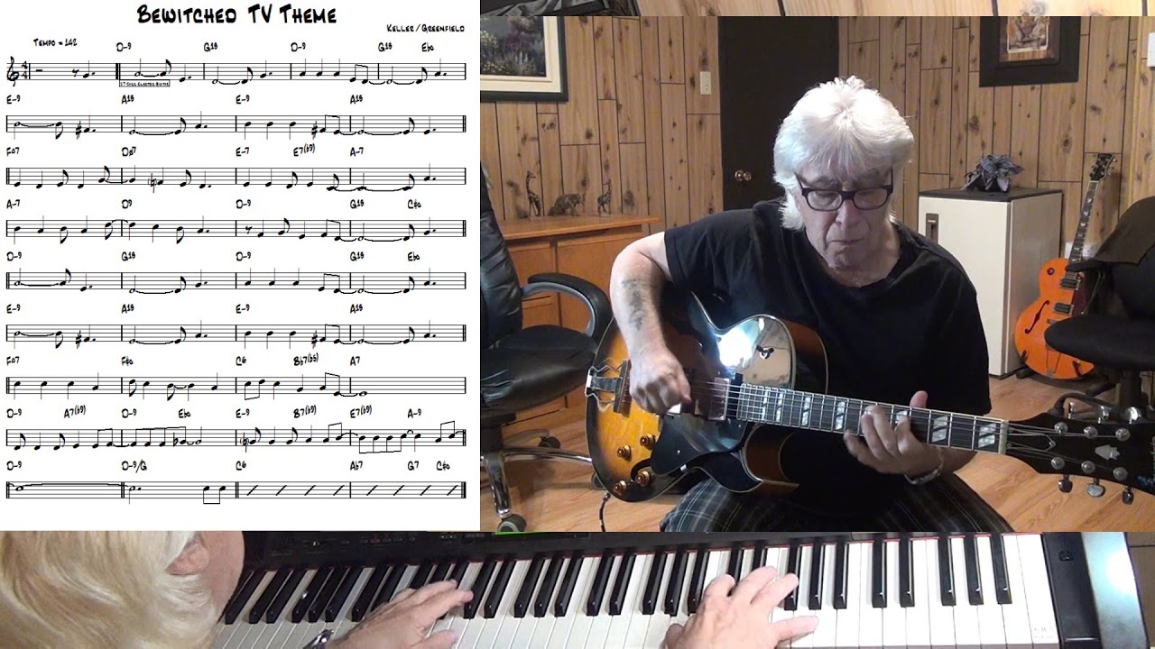 Bewitched  TV Theme - Jazz guitar & piano cover ( Keller / Greenfield )