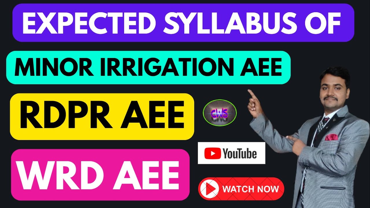 || WRD, RDPR , MINOR IRRIGATION AEE EXPECTED SYLLABUS 2025 || DETAIL SYLLABUS ANALYSIS ||