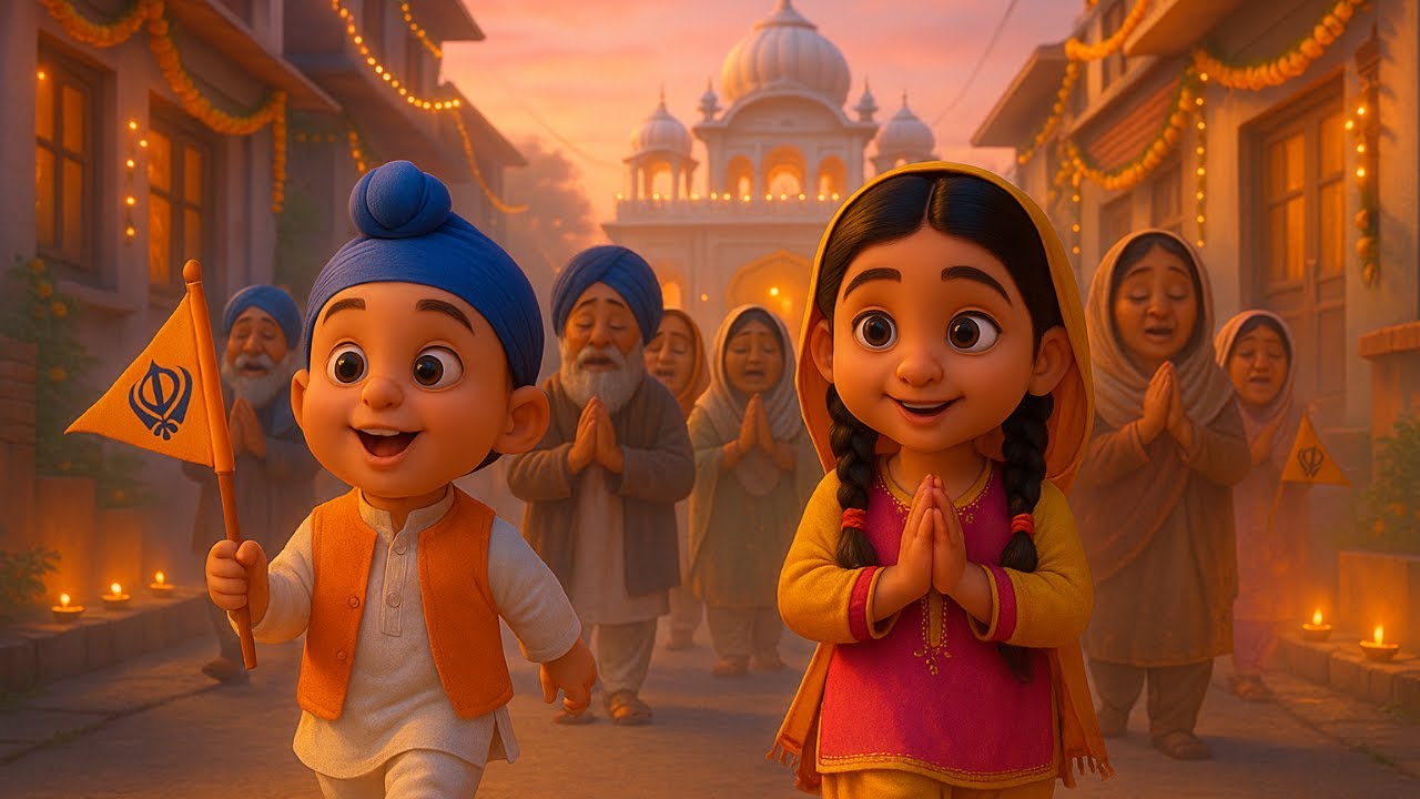 Guru Nanak Dev Ji Gurpurab Song | Prabhat Feri in Punjabi | Sikh Kids Rhyme by Fun Box Punjabi 2025,