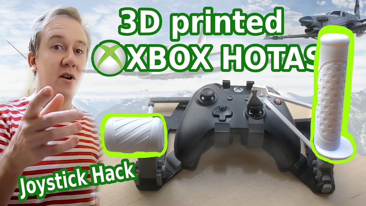Превратите свой геймпад XBOX в джойстик HOTAS с помощью этого напечатанного на 3D-принтере расшир...