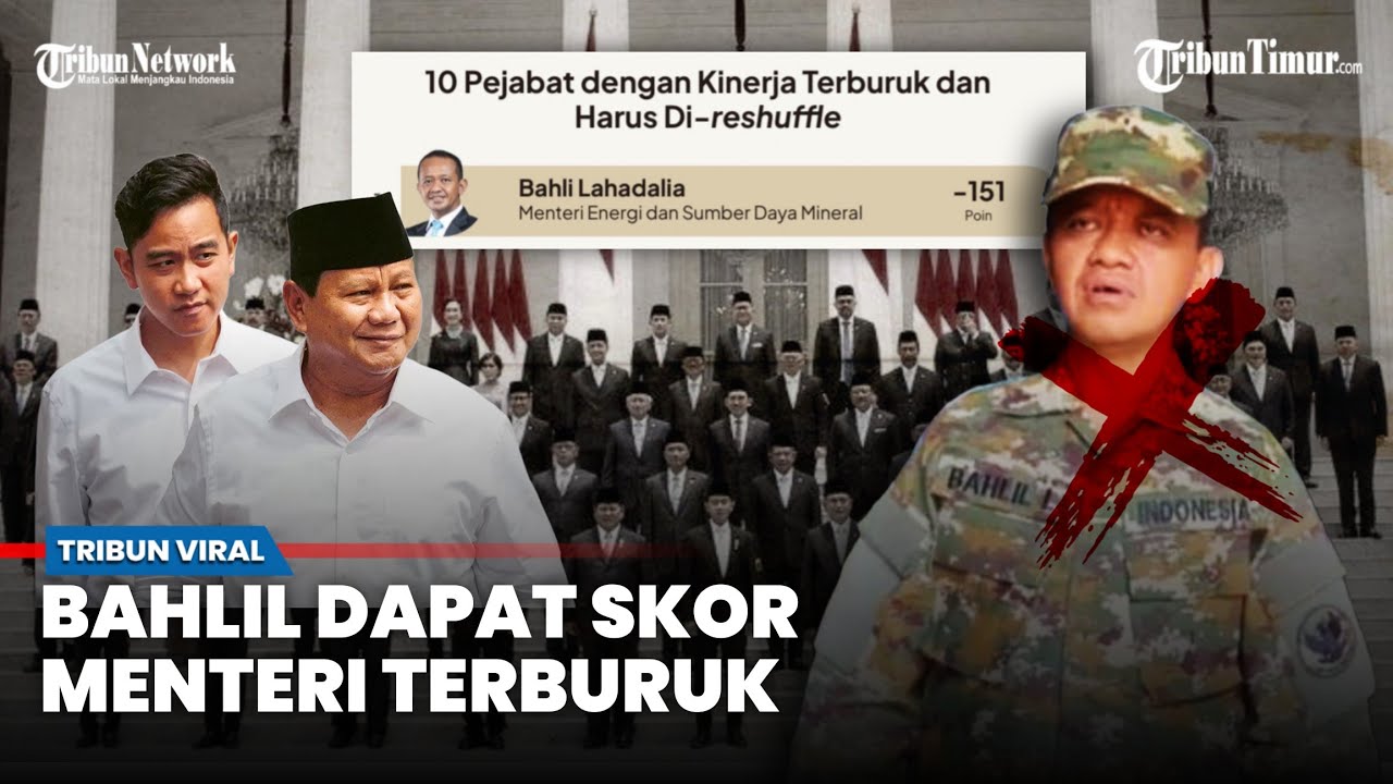 Rapor Kinerja Prabowo Gibran Satu Tahun: Bahlil Menteri Buruk dan Harus Di-reshuffle