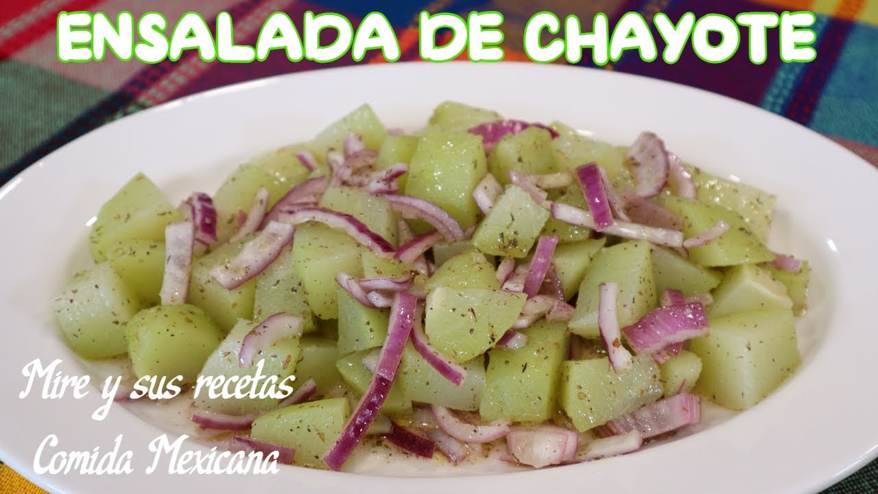 Ensalada de Chayote Receta F&aacute;cil y R&aacute;pida