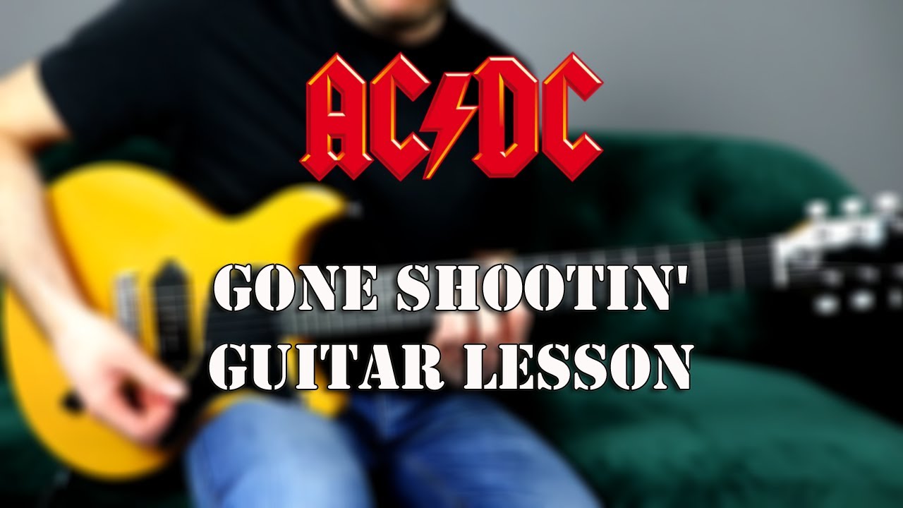 Как играть: Gone Shootin' - AC/DC - на гитаре ||Урок риффов||