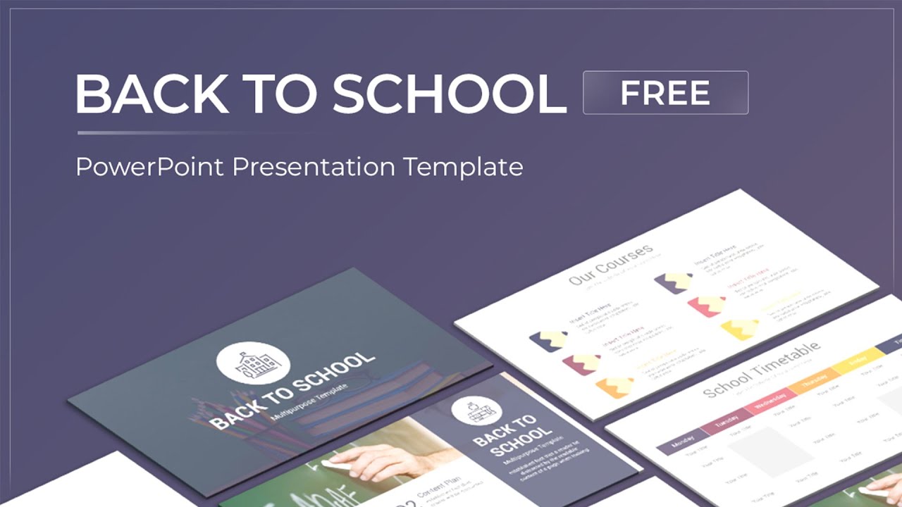Back to School PowerPoint Template Free Download - Nulivo Market