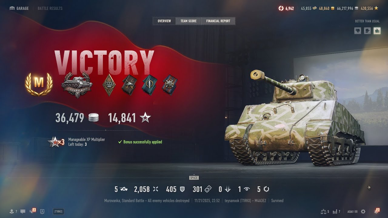M4A3E2 Sherman Jumbo, Murovanka, Standard, Ace Mastery