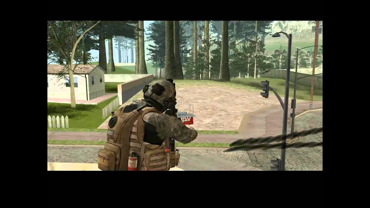 GTA San andreas army vs zombies  cleo zombie alarm mod