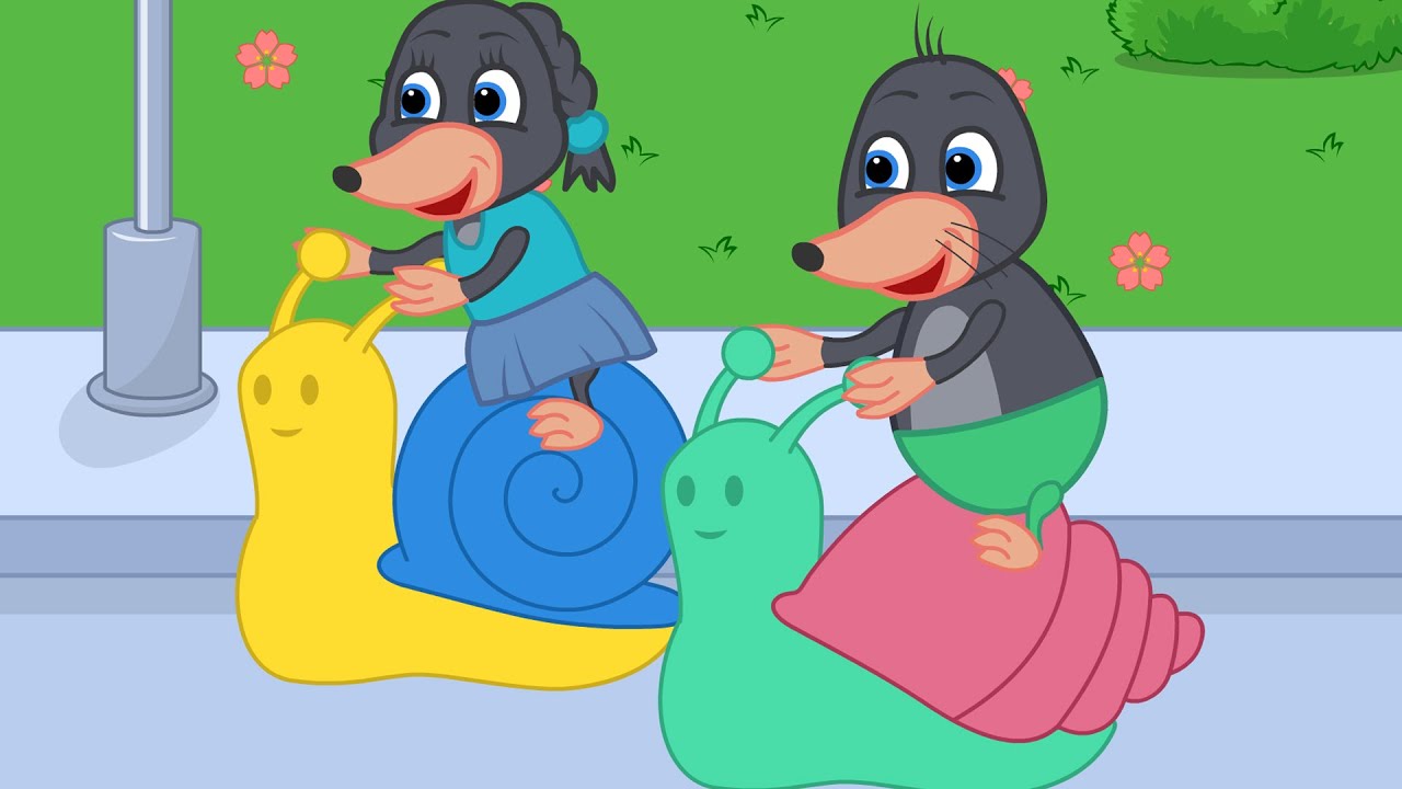 Benny Mole em Português Brasil - Qual Das Lesmas Vai Rastejar Mais Rápido Berry Desenho Animado