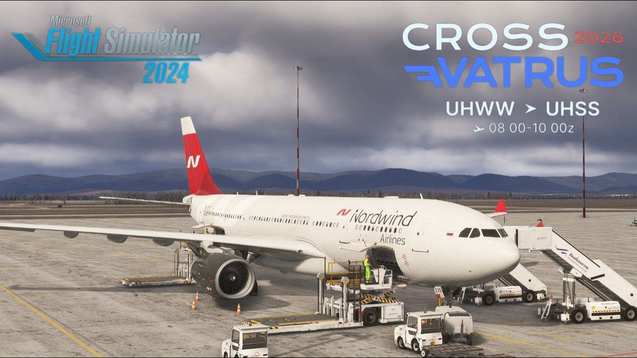 UHWW(Владивосток) - UHSS(Южно-Сахалинск), inibuilds A330, СТРИМ, MSFS 2024, VATSIM, CROSS VATRUS