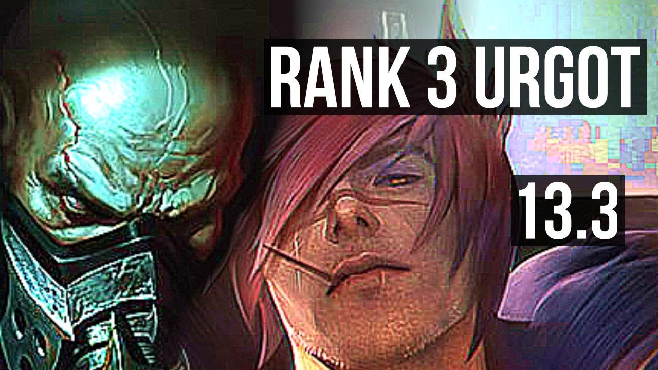 URGOT vs SETT (TOP) | Rank 3 Urgot, 12/1/5, Godlike | EUW Challenger | 13.3