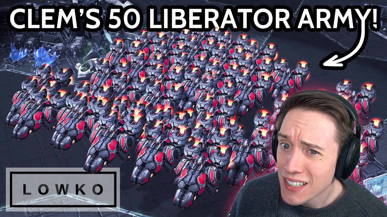 StarCraft 2: Clem's 50(!) LIBERATOR Army!