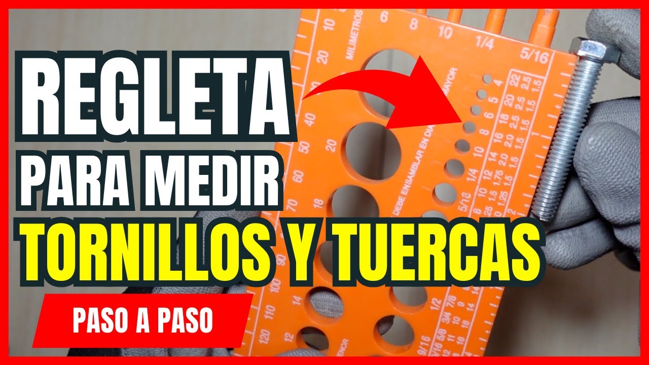 REGLETA para Medir TORNILLOS Y TUERCAS | Cómo usar regleta paso a paso ✅