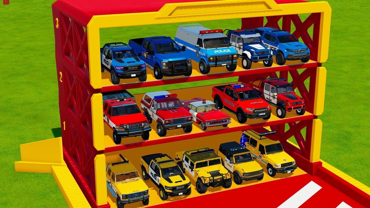 TRANSPORTING POLICE CARS WITH TOW TRUCKS - Farming Simulator 22