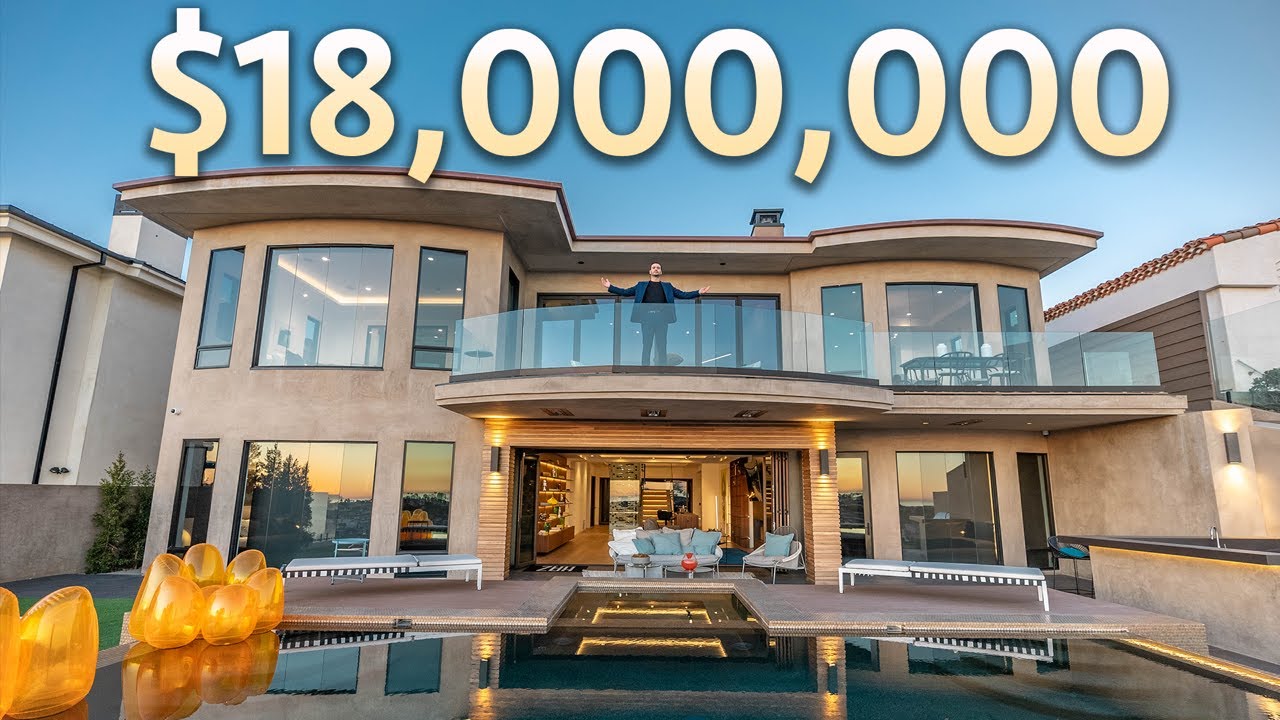 Touring an $18,000,000 California Modern Home with Amazing Ocean & Harbor Views!