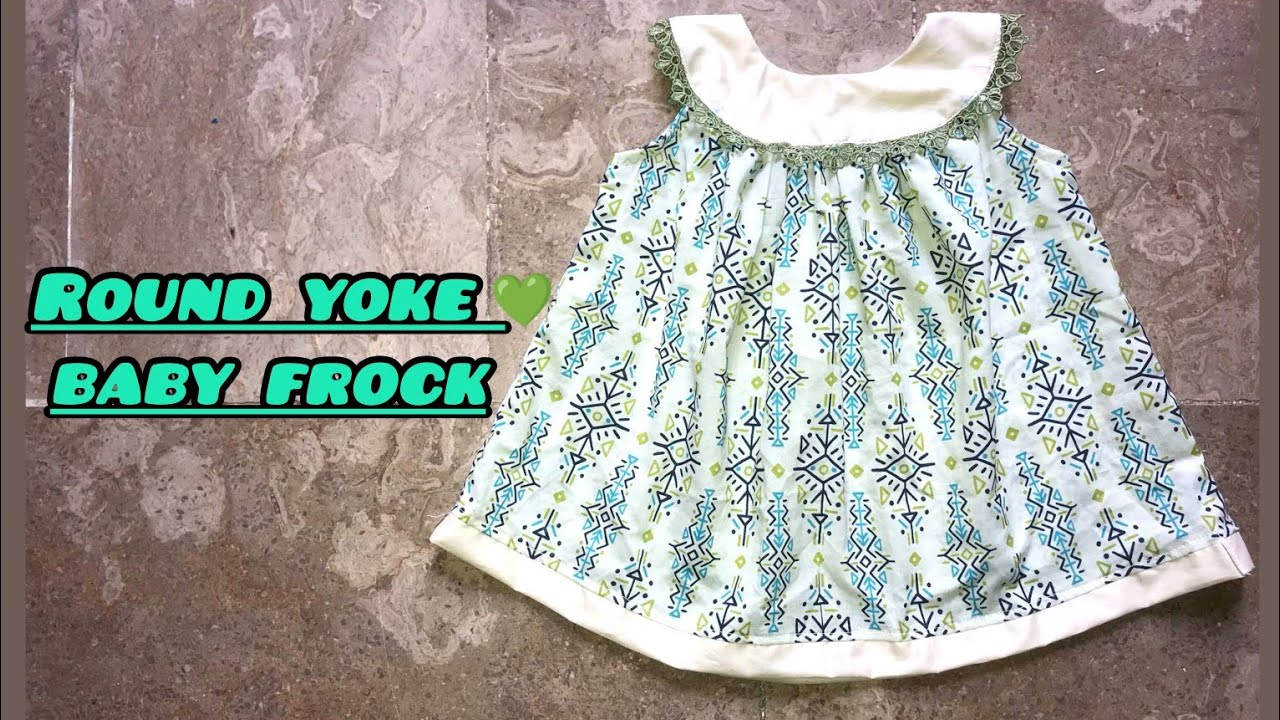Round yoke baby frock || cutting and stitching || baby girl frock design || Darzan