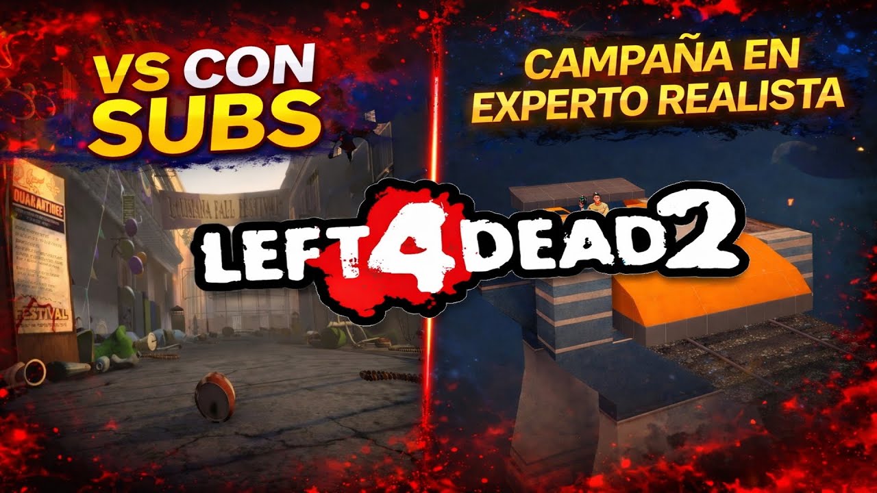 JUGANDO VS CON SUBS | GLUBTASTIC EN EXPERTO | LEFT 4 DEAD 2